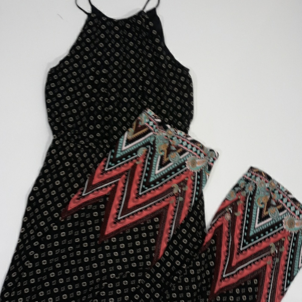 ❤ ❤❤️ 4 for$20.   Iris Jumpsuit  black with design